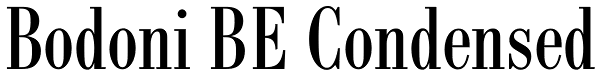 Bodoni BE Condensed Font