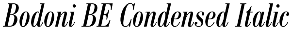 Bodoni BE Condensed Italic Font