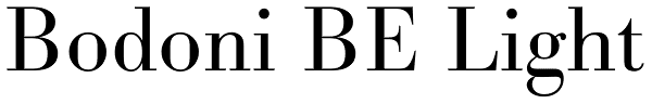 Bodoni BE Light Font