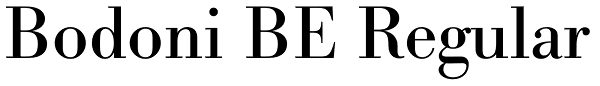 Bodoni BE Regular Font