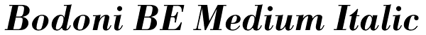 Bodoni BE Medium Italic Font