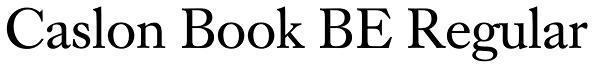 Caslon Book BE Regular Font