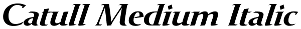 Catull Medium Italic Font