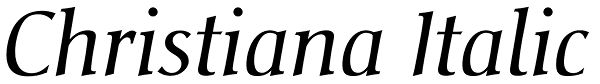 Christiana Italic Font