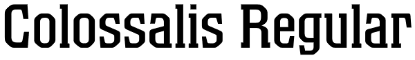 Colossalis Regular Font