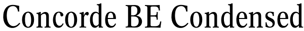 Concorde BE Condensed Font
