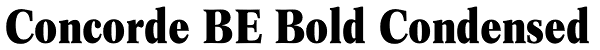 Concorde BE Bold Condensed Font