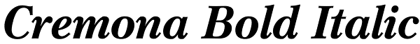 Cremona Bold Italic Font