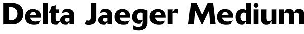 Delta Jaeger Medium Font