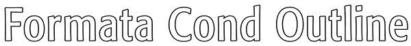 Formata Cond Outline Font