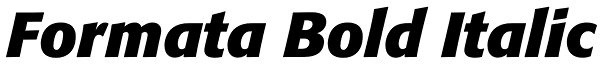 Formata Bold Italic Font