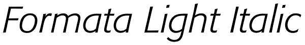 Formata Light Italic Font