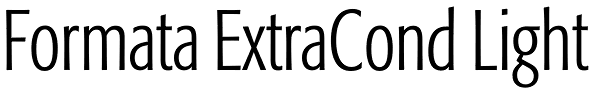 Formata ExtraCond Light Font