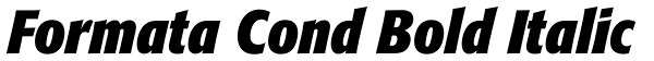 Formata Cond Bold Italic Font