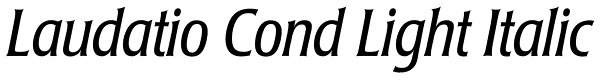 Laudatio Cond Light Italic Font