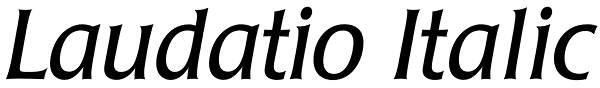 Laudatio Italic Font