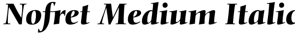 Nofret Medium Italic Font