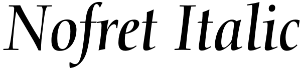 Nofret Italic Font