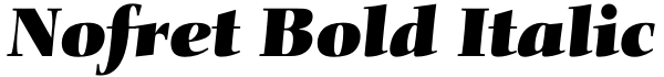 Nofret Bold Italic Font