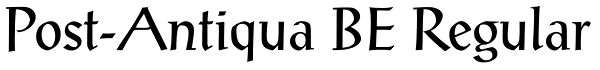 Post-Antiqua BE Regular Font