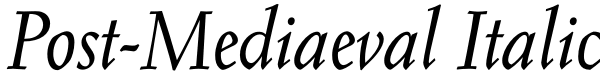 Post-Mediaeval Italic Font