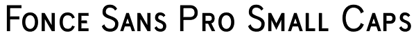 Fonce Sans Pro Small Caps Font