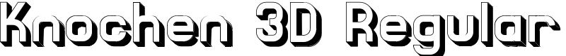 Knochen 3D Regular Font