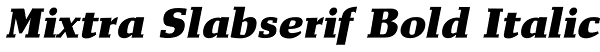 Mixtra Slabserif Bold Italic Font