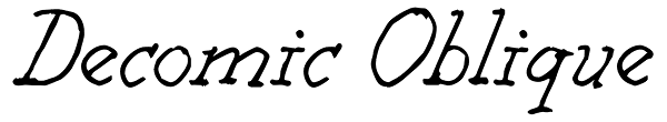 Decomic Oblique Font