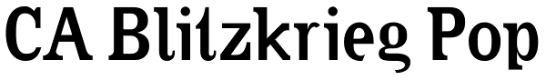 CA Blitzkrieg Pop Font