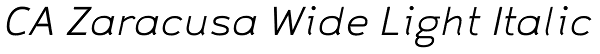 CA Zaracusa Wide Light Italic Font