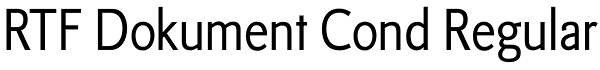 RTF Dokument Cond Regular Font