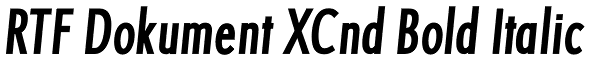 RTF Dokument XCnd Bold Italic Font