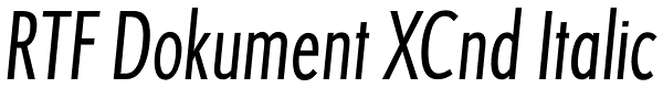 RTF Dokument XCnd Italic Font