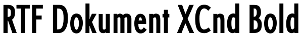 RTF Dokument XCnd Bold Font