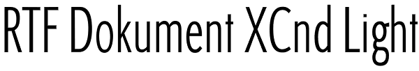 RTF Dokument XCnd Light Font