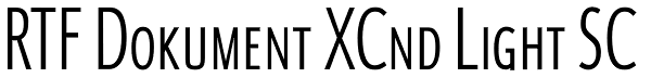 RTF Dokument XCnd Light SC Font