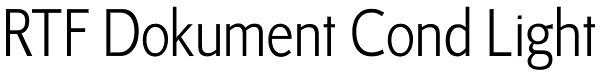 RTF Dokument Cond Light Font