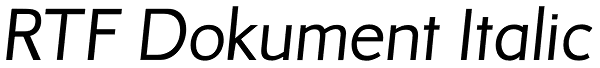 RTF Dokument Italic Font