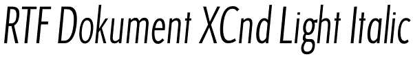 RTF Dokument XCnd Light Italic Font