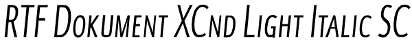 RTF Dokument XCnd Light Italic SC Font