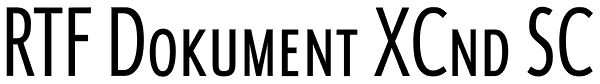 RTF Dokument XCnd SC Font