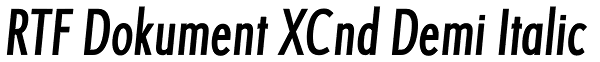 RTF Dokument XCnd Demi Italic Font