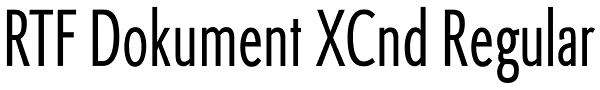 RTF Dokument XCnd Regular Font