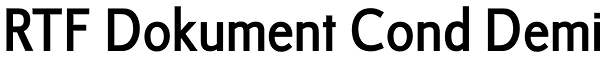 RTF Dokument Cond Demi Font