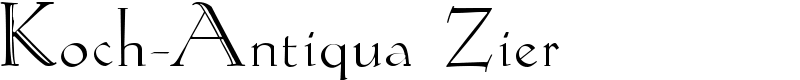 Koch-Antiqua Zier Font