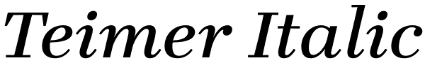 Teimer Italic Font