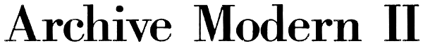 Archive Modern II Font