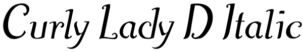 Curly Lady D Italic Font