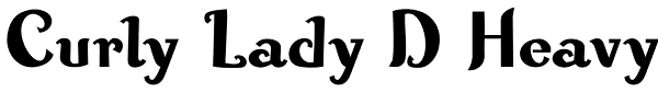 Curly Lady D Heavy Font